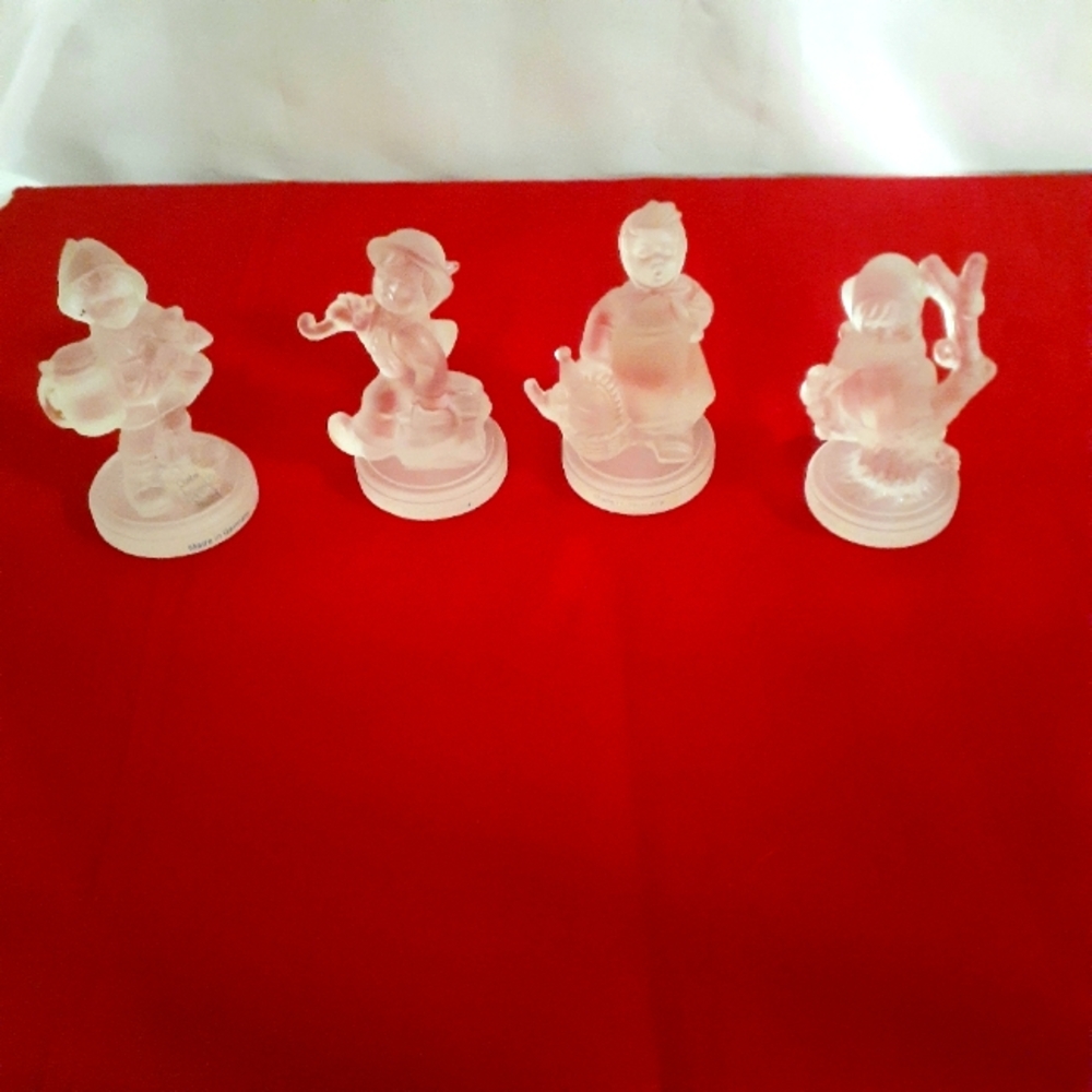 VINTAGE M. J. HUMMEL CRYSTAL FIGURINES